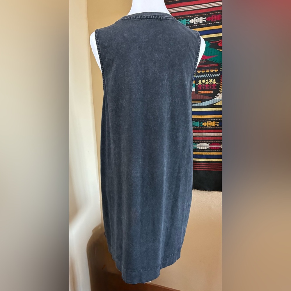 Acid Wash Black Tank Mini Dress by Z Supply size M - Picture 2 of 12